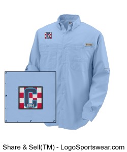 Columbia LS Class of 94 Logo Fishing Shirt Blue Design Zoom
